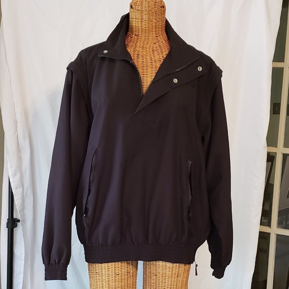 Men's TRES BIEN GOLF 2 in 1 Windbreaker/Vest in Black - M